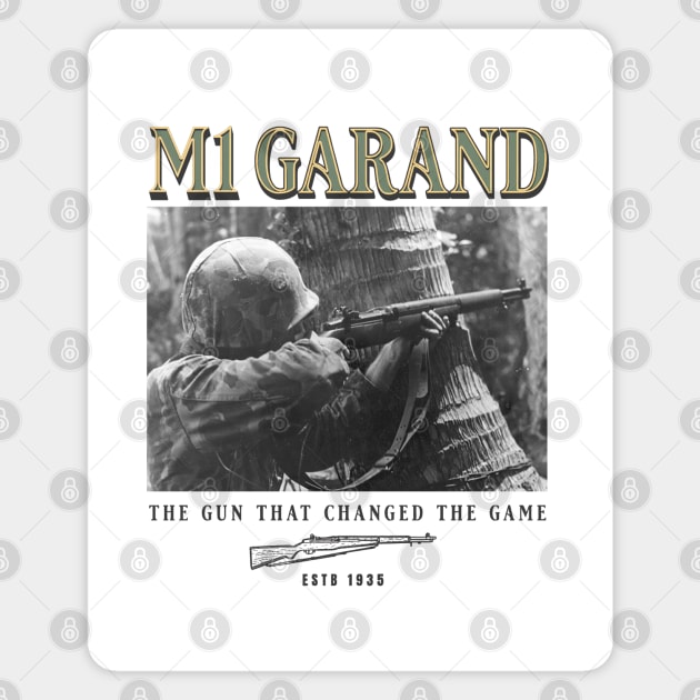 World War 2 Weapon M1 Garand Rifle Magnet by Distant War